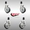 Service Caster 5 Inch 316SS Thermoplastic Rubber Swivel 1-3/4 Inch Stem Caster Brake SCC, 2PK SCC-SS316EX20S514-TPRB-2-TLB-2-134 - alternate 3